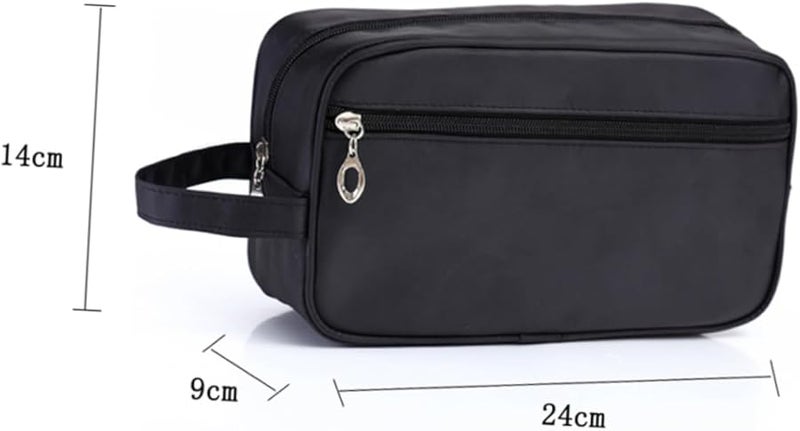 Black Double Layer Hanging Toiletry Bag Travel Organizer For Women And Men - Image 2